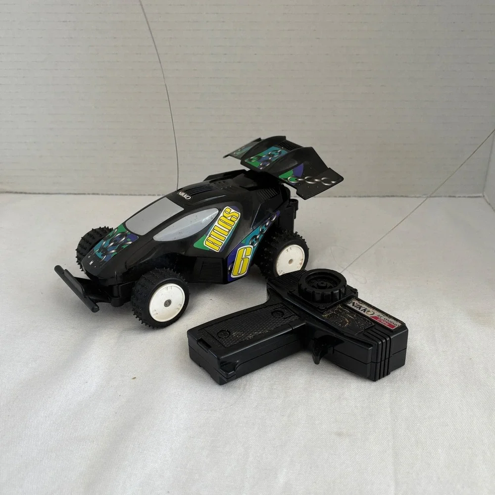 Vintage Nikko Atlas 6 and Panther Turbo Racer RC Car Lot with Controllers‎ 27MHz